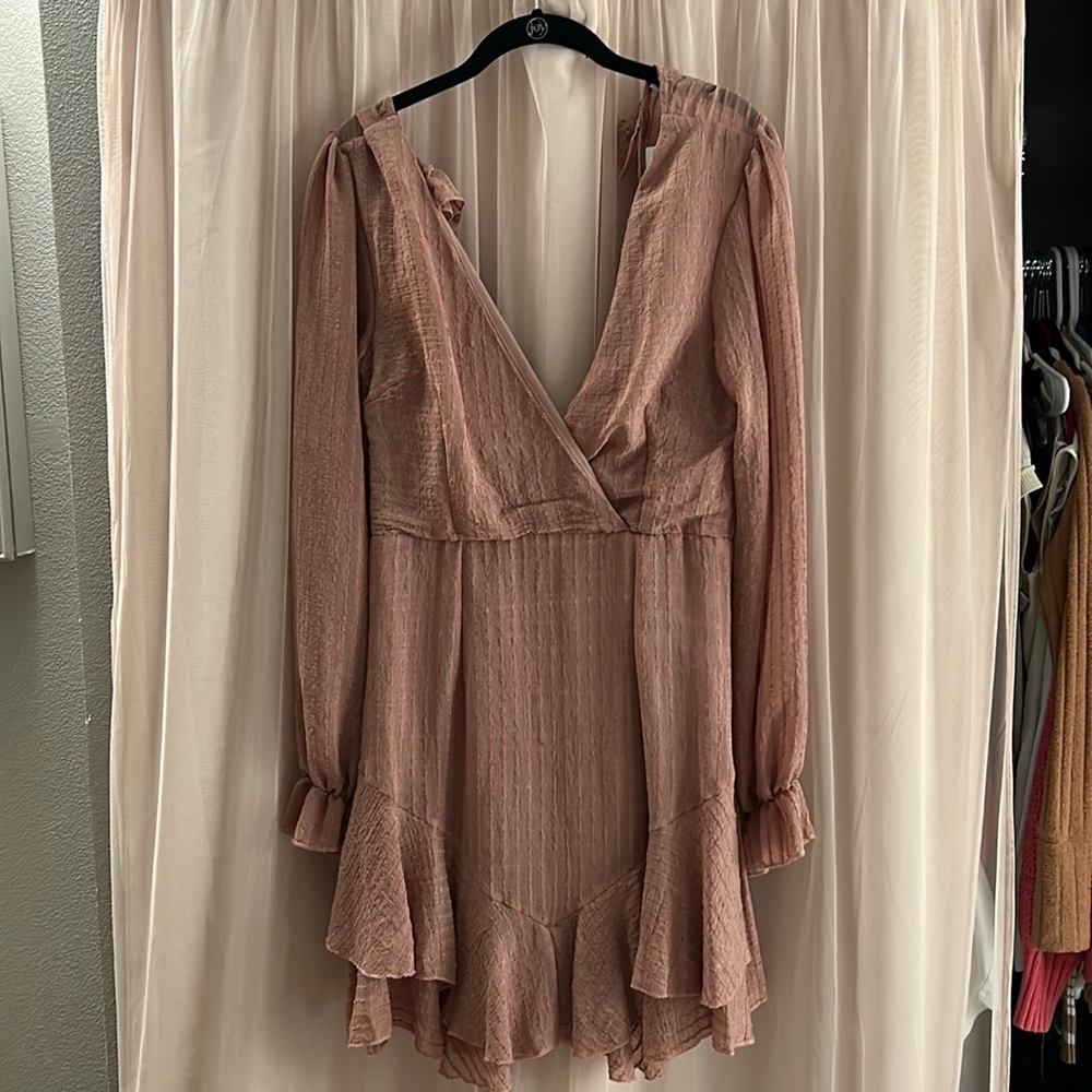 Pink colored dress